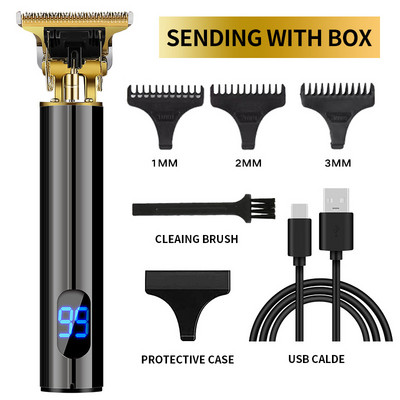 WEASTI Fading Blending Professional Hair Trimmer for Men Pro Beard Electric Clipper Μηχάνημα κοπής μαλλιών λιθίου Φόρτιση USB