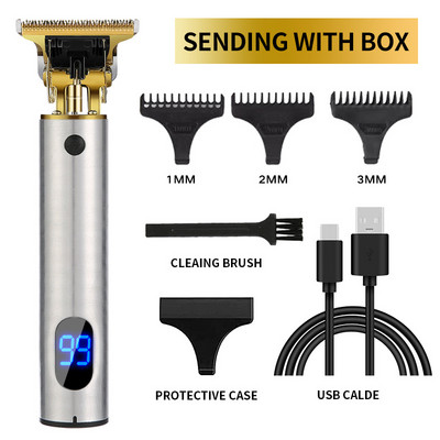 WEASTI Fading Blending Professional Hair Trimmer for Men Pro Beard Electric Clipper Μηχάνημα κοπής μαλλιών λιθίου Φόρτιση USB