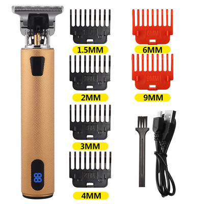 Stroj za šišanje T9 Vintage Hair Trimmer za muškarce Brijač Profesionalni upaljači za šišanje, USB punjivi električni brijač za bradu