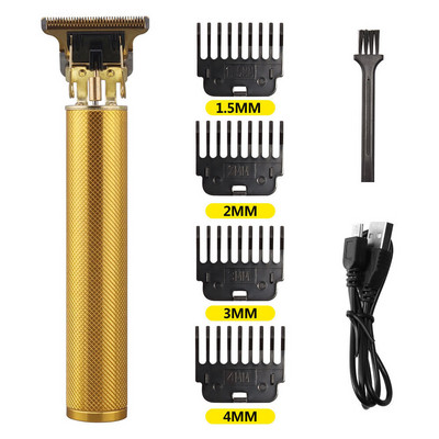 Stroj za šišanje T9 Vintage Hair Trimmer za muškarce Brijač Profesionalni upaljači za šišanje, USB punjivi električni brijač za bradu