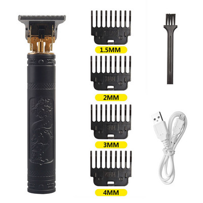 Stroj za šišanje T9 Vintage Hair Trimmer za muškarce Brijač Profesionalni upaljači za šišanje, USB punjivi električni brijač za bradu