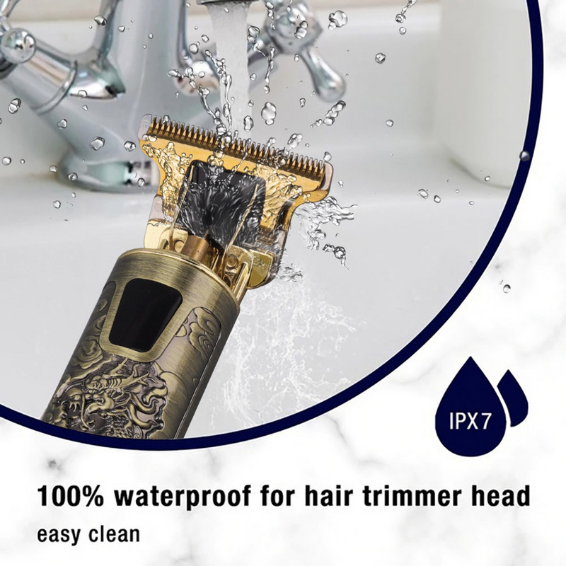 Stroj za šišanje T9 Vintage Hair Trimmer za muškarce Brijač Profesionalni upaljači za šišanje, USB punjivi električni brijač za bradu