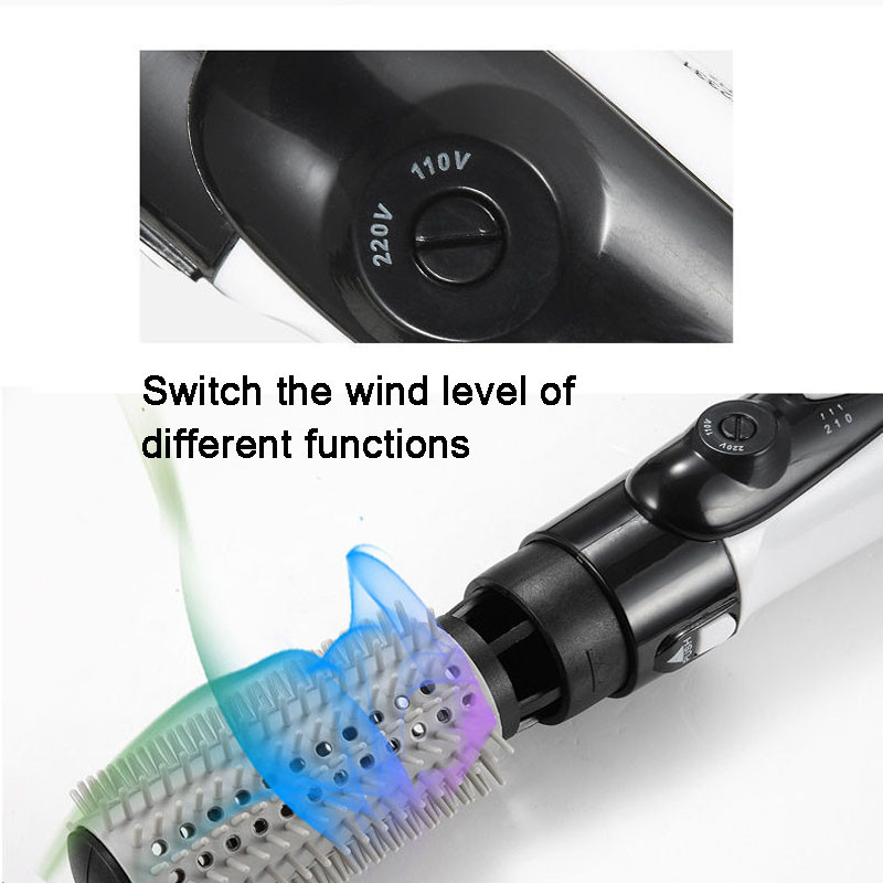 plaukų džiovintuvas garbanojimo plaukams 2 viename šepetys karšto oro formavimo šukos garbanojimo geležies ritininis formavimo šepetys plaukų džiovintuvas smūgis su purkštukais SU404