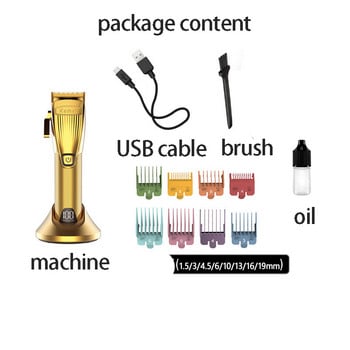 Професионална бръснарница Kemei Комплект машинка за подстригване 0 mm Тример Електрическа самобръсначка Финиш Машина Комплект Безжична/жична литиево-онна скоба