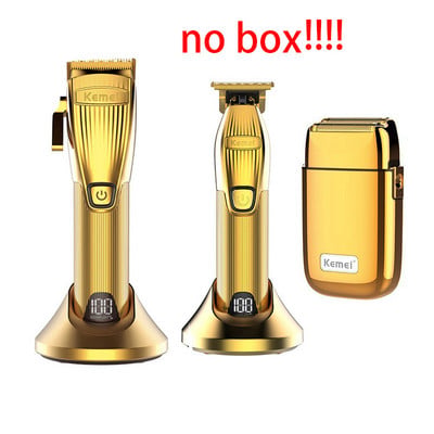 Kemei Professional Barber Shop Kit de tuns tuns 0 mm Trimmer Electric Shaver Finish Machine Set fără fir/cu cablu Li-on Clip