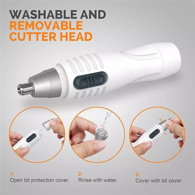 Mașină de tuns pentru urechi, nas, mașină de tuns, profesională, fără durere, pentru sprâncene și păr facial, pentru bărbați, femei, aparat de ras pentru îndepărtarea părului