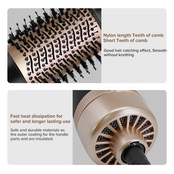 One-Step Hot Air Brush&Volumizer 1200W Hot Air Brush New Black Golden Hair Styler and Hair Straightener Styler