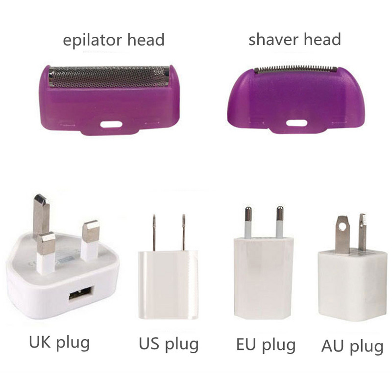 Professzionális fájdalommentes szőrtelenítő készlet lézeres érintős epilátor USB újratölthető női testarc láb bikini kézi borotva szőrtelenítő