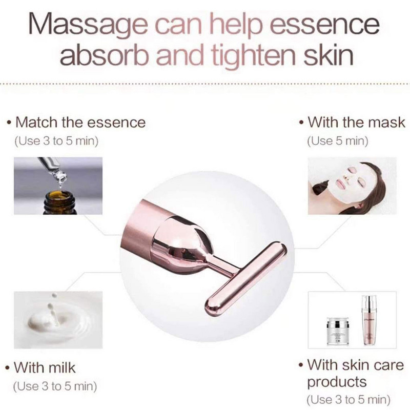 Ultrahangos 24K Beauty Bar Face Lift Masszírozó Arcbőr SPA Massager Stick bőrfeszesítő karcsúsító ránctalanító arcápoló eszközök