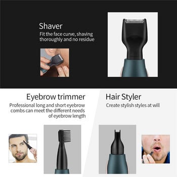 5 in1Electric Nose Ear Hair Trimmer Ανδρική Επαναφορτιζόμενη Κουρευτική Γενειάδα Προσώπου Αποτρίχωση Φρυδιών Sideburns Styling Hair Trimmer 53