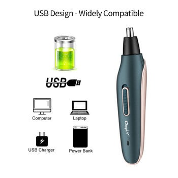 5 in1Electric Nose Ear Hair Trimmer Ανδρική Επαναφορτιζόμενη Κουρευτική Γενειάδα Προσώπου Αποτρίχωση Φρυδιών Sideburns Styling Hair Trimmer 53