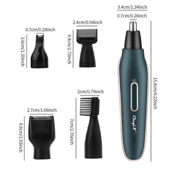 5 in1Electric Nose Ear Hair Trimmer Ανδρική Επαναφορτιζόμενη Κουρευτική Γενειάδα Προσώπου Αποτρίχωση Φρυδιών Sideburns Styling Hair Trimmer 53