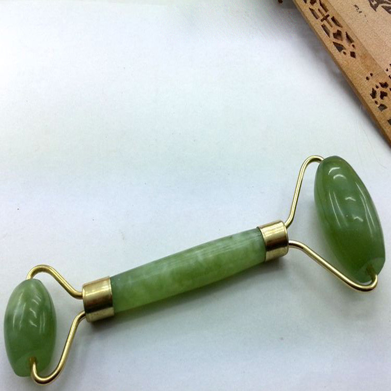 Kanbuder kétfejű arcmasszázs görgős Jade arc karcsúsító testfej nyak Nature a Device Drop Szállítás 8m19