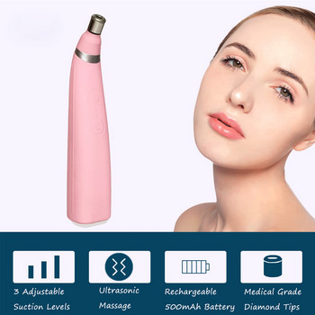 Μηχάνημα χειρός Diamond Microdermabrasion Pore Vacuum Blackhead Removal for Skin Toning Anti Aging Συσκευή θεραπείας προσώπου στο σπίτι