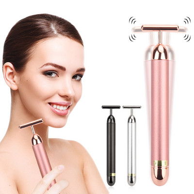 T típusú elektromos Golden Beauty Stick V Face Artifact Arcmasszázs Lift Vibrációs Masszírozó Arcszépítő Felszerelés Ráncsáv