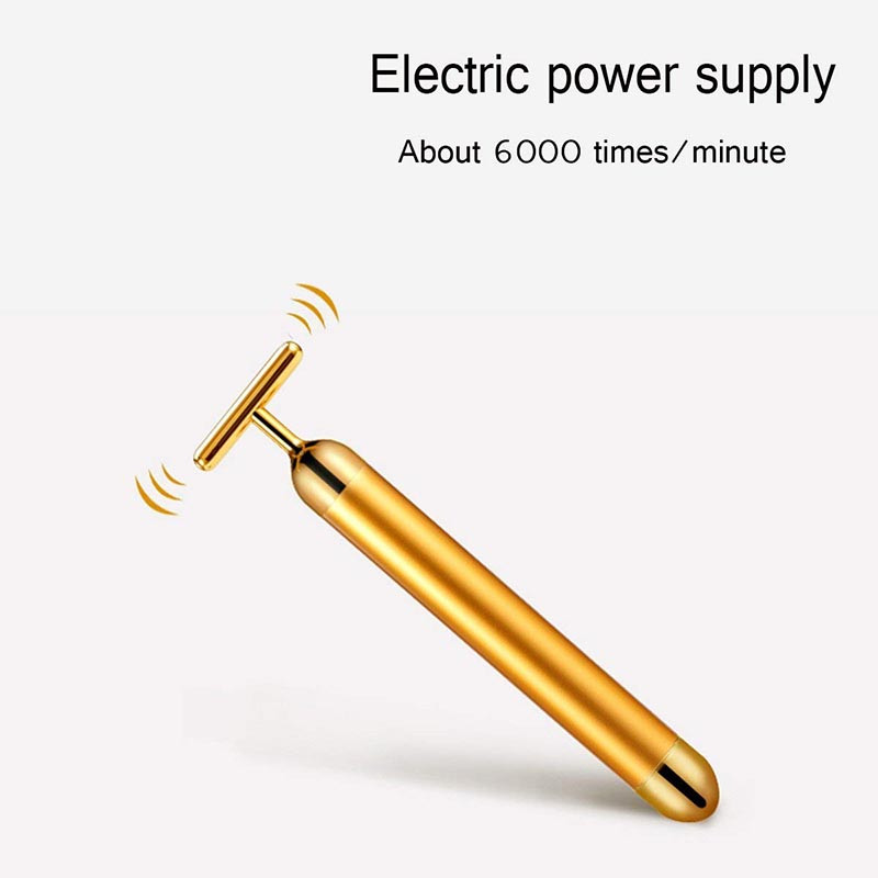 T típusú elektromos Golden Beauty Stick V Face Artifact Arcmasszázs Lift Vibrációs Masszírozó Arcszépítő Felszerelés Ráncsáv