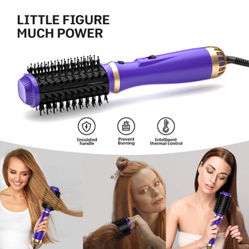 One Step Hair Dryer & Volumizer 1200W Rotating Hot Air Brush Professional Blow Dryer Comb Brush Electric Ion Blow Dryer Brush