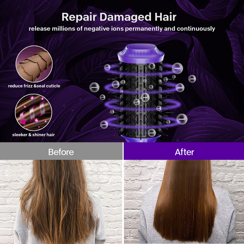 One Step Fen & Volumizer 1200W Rotirajuća četka s vrućim zrakom Profesionalna četka za sušilo za kosu Četka s električnim ionskim sušilom za kosu