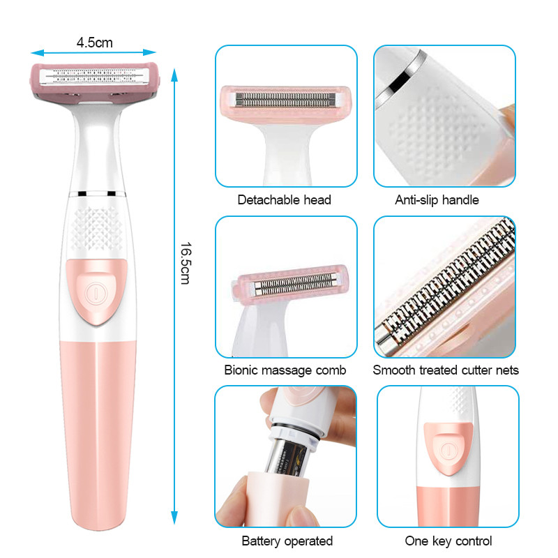 Безболезнено обезкосмяване Електрическа самобръсначка Wet Dry Use Private Hair Shaving Bikini Trimmer Дамска самобръсначка за срамни косми Епилатор за тяло