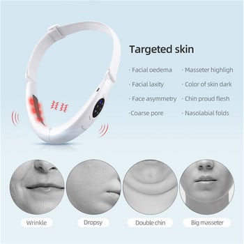 CkeyiN V-Face Shaping Face Massager Ιμάντας αδυνατίσματος EMS LED Light Facial Lift Devices Double Chin Reducer Σύσφιξη Περιποίηση του δέρματος