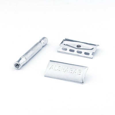 ALSHABAB rozsdamentes acél biztonsági borotva férfiaknak fodrász borotválkozó haj szakáll kézi Double Edge Barbeador 7,3x4 cm