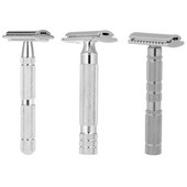 Metallist eemaldatavad käsitsi pardlid meestele habeme raseerimiseks Metallist teraskäepidemega pardlikaitse raseerija