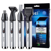 Trimmer de păr reîncărcabil 4 în 1 Origina pentru nas, urechi, pentru bărbați, kit de îngrijire, aparat de tuns barbă electric pentru sprâncene, micro aparat de tuns nas și urechi