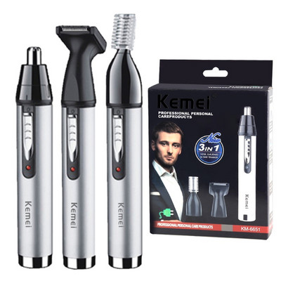 Trimmer de păr reîncărcabil 4 în 1 Origina pentru nas, urechi, pentru bărbați, kit de îngrijire, aparat de tuns barbă electric pentru sprâncene, micro aparat de tuns nas și urechi
