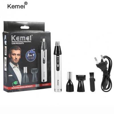 Trimmer portabil 3 în 1 pentru bărbierit, pentru nas, urechi, pentru bărbați, pentru îndepărtarea părului, pentru sprâncene, mașină de bărbierit pentru curățarea bărbii
