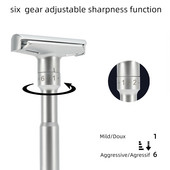Állítható Double Edge Classic biztonsági borotva férfi borotvaborotva 5 db titán bevonatú pengékkel borotva borotva