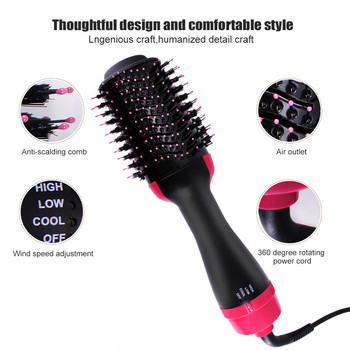 Βούρτσα ζεστού αέρα Styler and Volumizer Hair Straightener Roller Comb Roller One Step Electric Ion Blow Dryer Brush Hair Styler