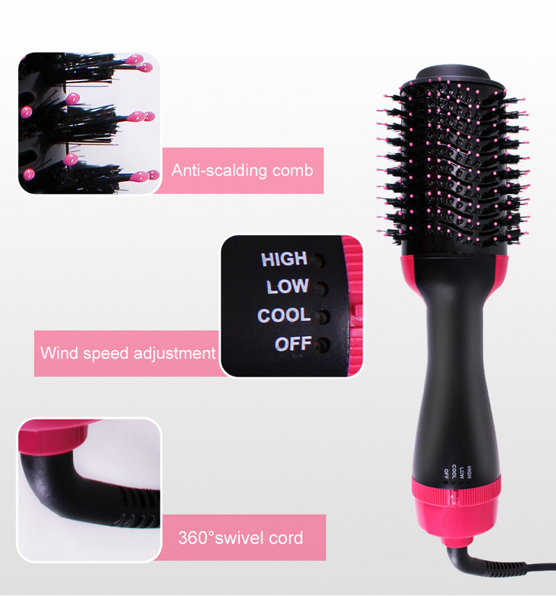 Βούρτσα ζεστού αέρα Styler and Volumizer Hair Straightener Roller Comb Roller One Step Electric Ion Blow Dryer Brush Hair Styler