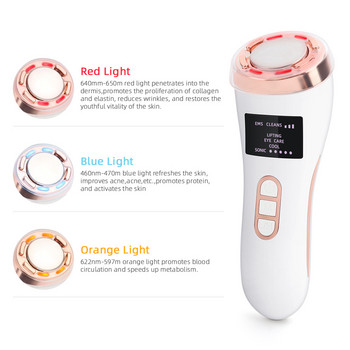 Beauty Hot Cold Facial Massager Χειροκίνητη συσκευή φωτονίου LED για αναζωογόνηση του δέρματος για πιο απαλό και σφιχτό εργαλείο ομορφιάς προσώπου