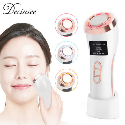 Beauty Hot Cold Facial Massager Handheld LED Photon Skin Relaxating Relaxation Device for Smooter Stegner Face Beauty Tool Инструмент за красота