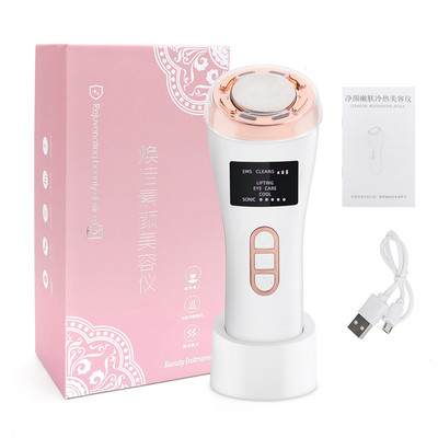 Beauty Hot Cold arcmasszírozó kézi LED foton bőrfiatalító relaxációs eszköz a simább feszesebb arcért, szépségápolási eszköz