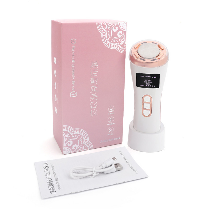 Beauty Hot Cold arcmasszírozó kézi LED foton bőrfiatalító relaxációs eszköz a simább feszesebb arcért, szépségápolási eszköz
