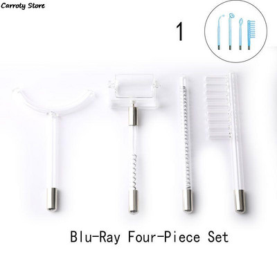 Visokofrekventni dodatak za mlaznicu elektrode za lice 4/7 kom staklene cijevi Crveno svjetlo Neonsko ljubičasto Argon Plavo svjetlo za miješanje Njega kože lica