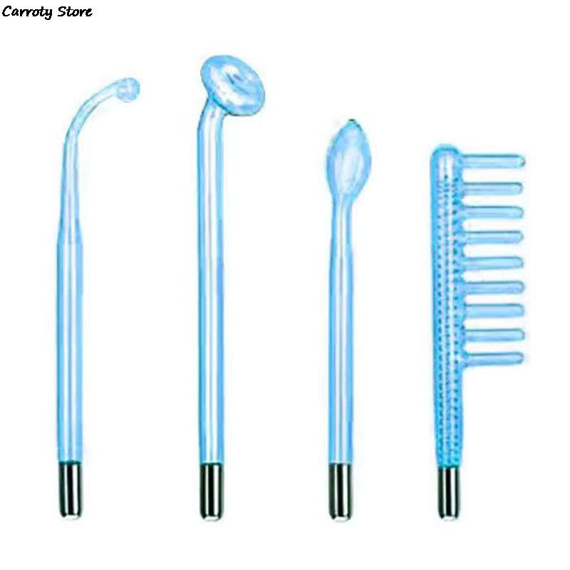 Visokofrekventni dodatak za mlaznicu elektrode za lice 4/7 kom staklene cijevi Crveno svjetlo Neonsko ljubičasto Argon Plavo svjetlo za miješanje Njega kože lica