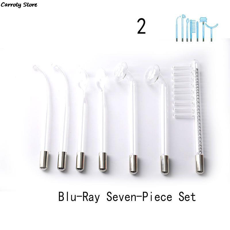 Visokofrekventni dodatak za mlaznicu elektrode za lice 4/7 kom staklene cijevi Crveno svjetlo Neonsko ljubičasto Argon Plavo svjetlo za miješanje Njega kože lica