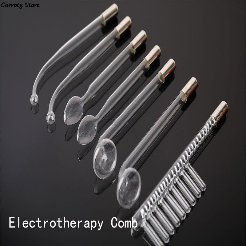 Visokofrekventni dodatak za mlaznicu elektrode za lice 4/7 kom staklene cijevi Crveno svjetlo Neonsko ljubičasto Argon Plavo svjetlo za miješanje Njega kože lica