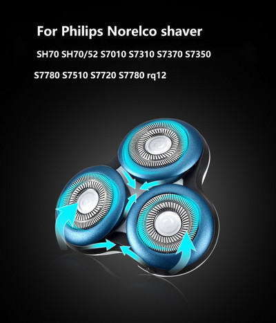 Norelco asmens Nomainiet galvu Philips Norelco skuvekam S7000 SH70 SH70/52 S7010 S7310 S7370 S7350 S7780 S7720 S7780 rq12