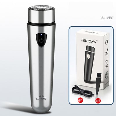 Aparat de bărbierit electric pentru bărbați, aparat de bărbierit pentru barbă, aparat de ras pentru îndepărtarea părului, aparat de îndepărtare a părului facial, mini portabil, reîncărcabil pentru călătorii