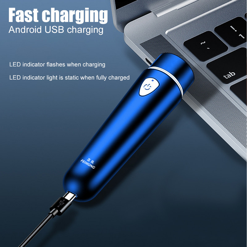 Aparat de bărbierit electric pentru bărbați, aparat de bărbierit pentru barbă, aparat de ras pentru îndepărtarea părului, aparat de îndepărtare a părului facial, mini portabil, reîncărcabil pentru călătorii