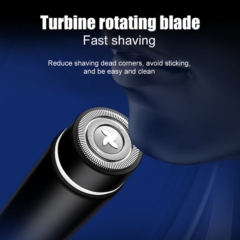 Aparat de bărbierit electric pentru bărbați, aparat de bărbierit pentru barbă, aparat de ras pentru îndepărtarea părului, aparat de îndepărtare a părului facial, mini portabil, reîncărcabil pentru călătorii