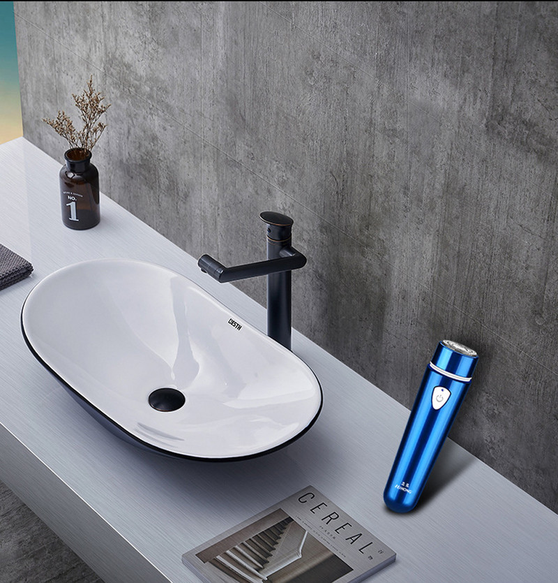 Aparat de bărbierit electric pentru bărbați, aparat de bărbierit pentru barbă, aparat de ras pentru îndepărtarea părului, aparat de îndepărtare a părului facial, mini portabil, reîncărcabil pentru călătorii