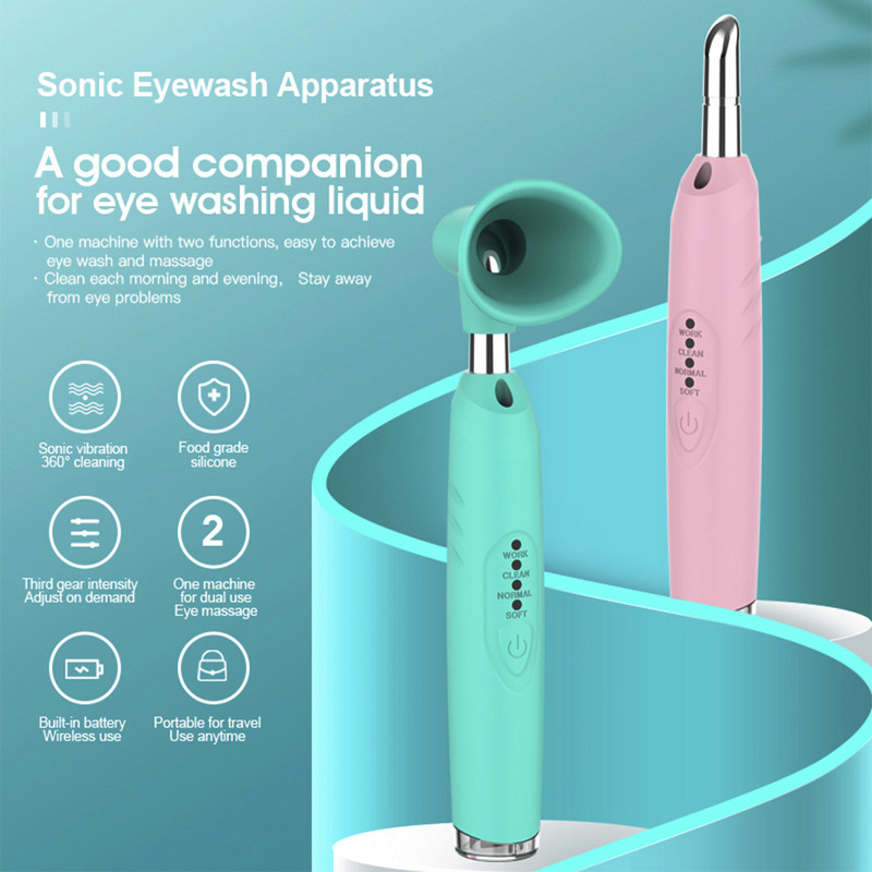 2 az 1-ben Sonic szemkörnyékápoló gép és szem arcmasszírozó a puffadtság, a fáradtság enyhítésére szolgáló arcfürdő hidratáló szemkörnyékápoló készüléke