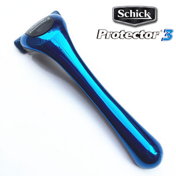 Schick Protector 3d Диамантена самобръсначка 1 самобръсначка + 1 острие Безопасна ръчна самобръсначка Мъжки бръснач за коса и брада Самобръсначка в наличност