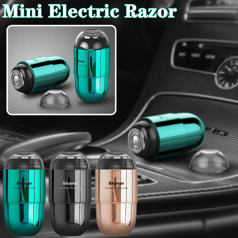 Mini muški električni brijač Sigurnosni brijač Trimer za bradu Uklanjanje dlačica s lica USB punjivi aparat za brijanje Uklanjanje dlačica s lica