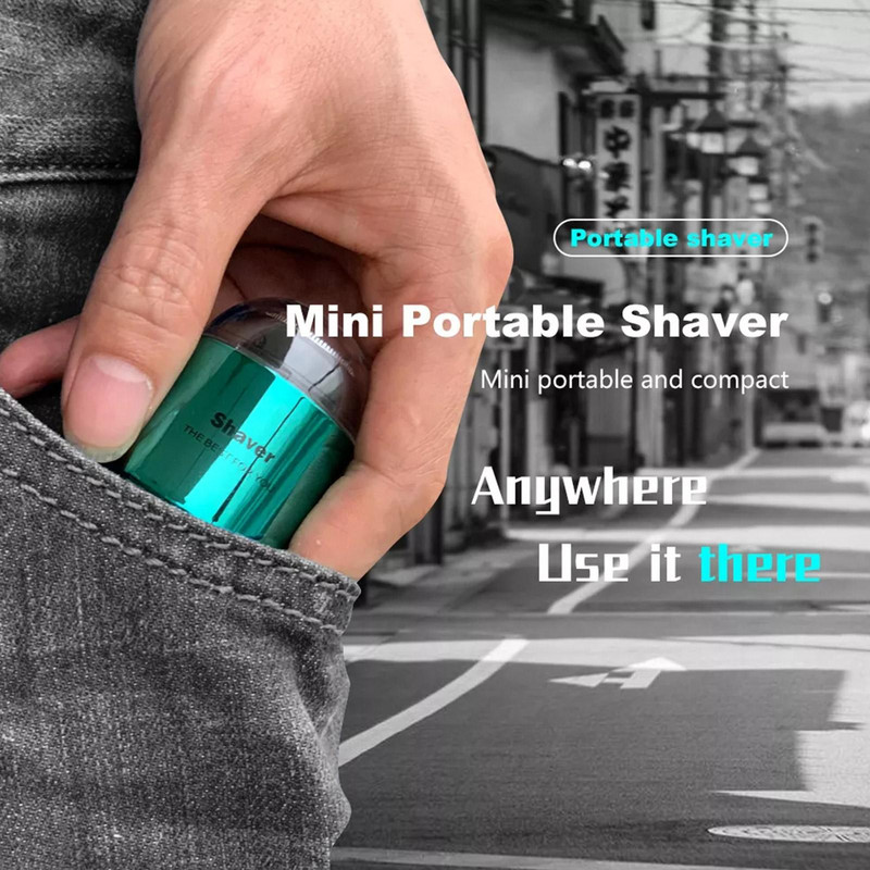 Mini muški električni brijač Sigurnosni brijač Trimer za bradu Uklanjanje dlačica s lica USB punjivi aparat za brijanje Uklanjanje dlačica s lica