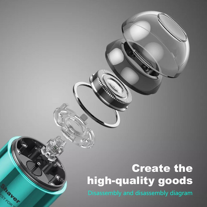 Mini muški električni brijač Sigurnosni brijač Trimer za bradu Uklanjanje dlačica s lica USB punjivi aparat za brijanje Uklanjanje dlačica s lica